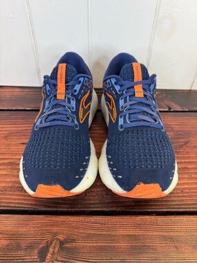 Brooks Glycerin 20 Running Shoes Navy Orange Mesh Sneakers Men’s 10